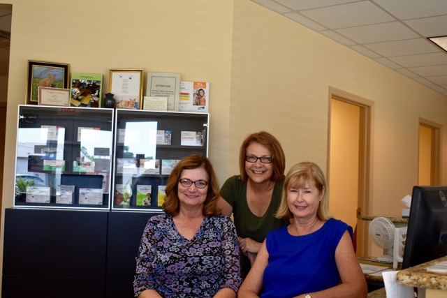 Receptionists - Linda, Ros, and Janis